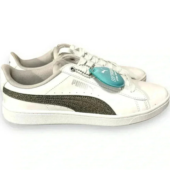 NWT Puma VIKKY V2 METALLIC SHOES With Box White and Silver Women’s size 7.5 - Picture 7 of 10